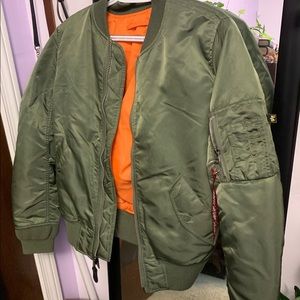 alpha industries bomber jacket!! great for winter